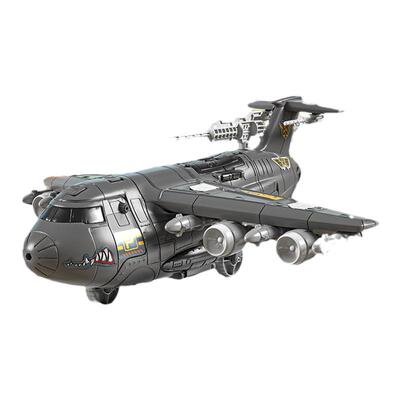 儿童益智可收纳军事运输机模型玩具男孩战斗机模拟军事基地场景