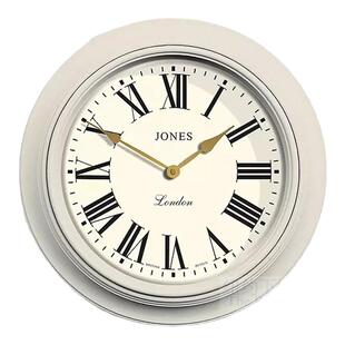 纽约下城公园进口古典罗马数字表盘怀旧厚感圆形挂钟时钟客厅