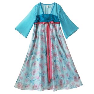 现货【诗画东方】汉服女中国风改良襦裙日常汉元素印花连衣裙夏季