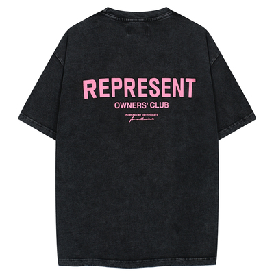 REPRESENT彩色字母印花做旧短袖