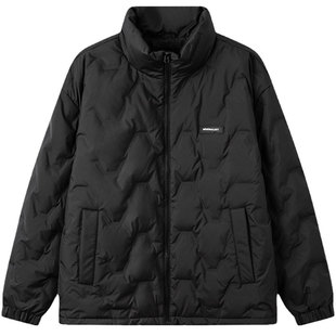 森马羽绒服男2025冬季新款轻薄立领短款外套男士黑色保暖休闲上衣