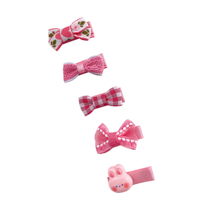 小号宝宝婴儿包布发夹婴幼儿刘海蝴蝶结头饰可爱女童发卡儿童发饰