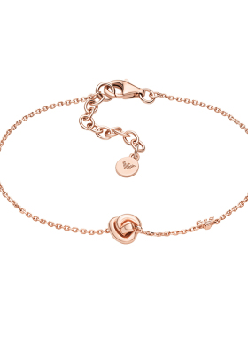 【自营】Armani阿玛尼女士手链幸运结玫瑰金银质轻奢气质女生礼物