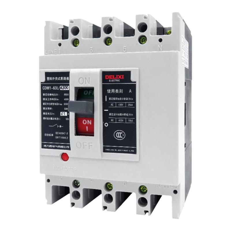 德力西塑壳断路器CDM1空气开关100A160A200A250A400三相3P4P替NM1