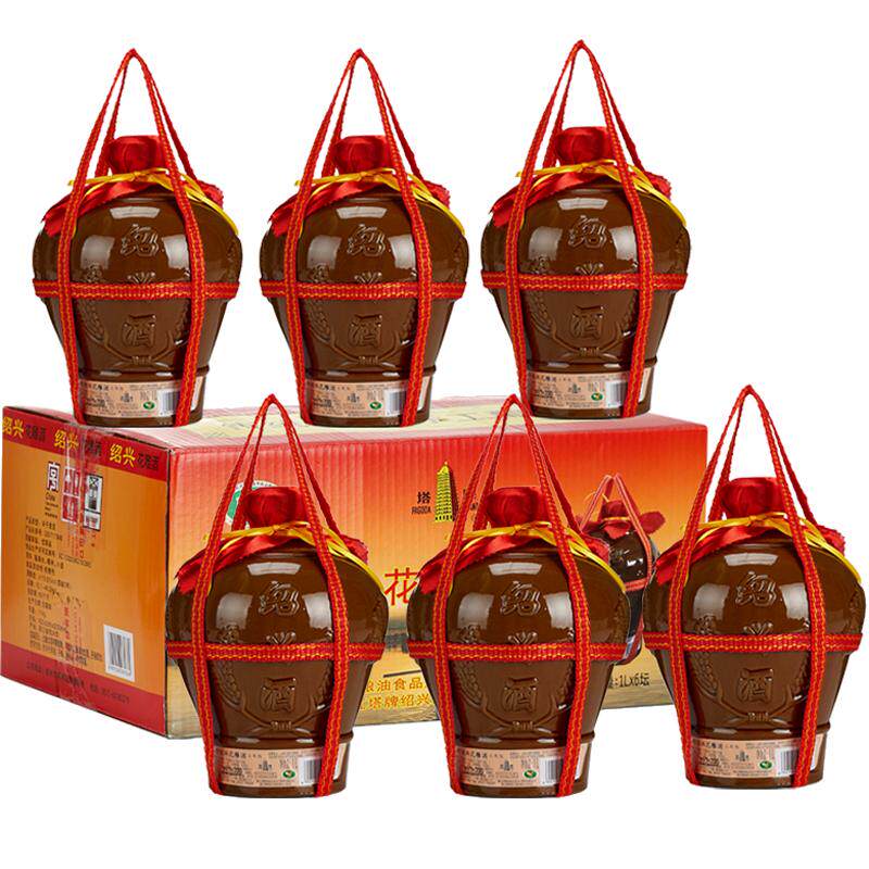 塔牌绍兴黄酒三年陈花雕酒1L*6坛
