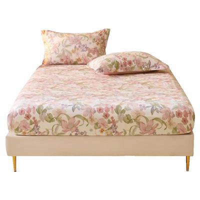 水星家纺全棉磨毛床笠单件抑菌床垫保护套秋冬保暖印花床品24新品