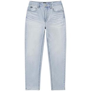 【张凌赫代言】Lee凉凉裤25新品411高腰小直脚蓝色轻薄女士牛仔裤