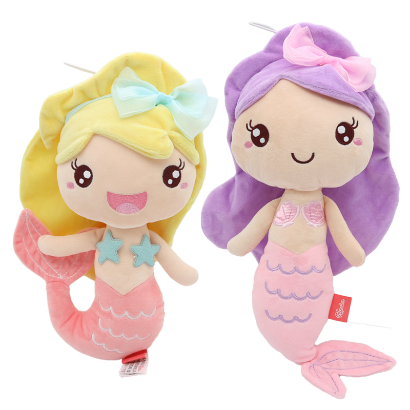 凱佩瓏正版可愛美人魚公主娃娃女孩玩偶毛絨玩具生日禮物安撫抱枕