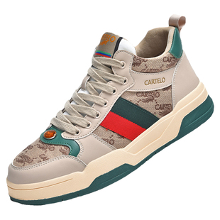 卡帝乐鳄鱼板鞋男款脏脏鞋秋季情侣款欧洲站轻奢潮流百搭休闲男鞋