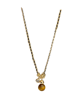 锆石琥珀流光葫芦吊坠项链