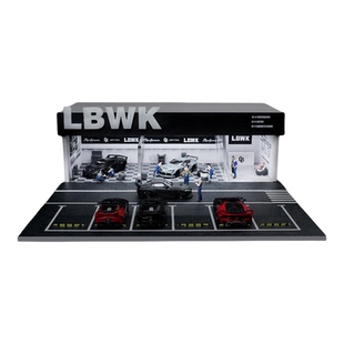 MoreArt/TM LBWK改装店微缩场景拼装模型1/64带灯