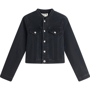 Studio1till8 街头时尚设计感上衣修身短款复古短款牛仔外套女