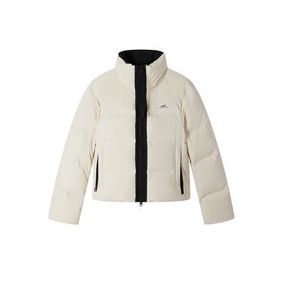 十二篮时髦撞色短款羽绒服