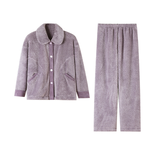 冬季睡衣女珊瑚绒加厚加绒2025年新款可外穿秋冬舒棉绒家居服套装