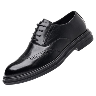 隐形内增高皮鞋男款8cm男士商务正装鞋英伦新郎结婚西装鞋子男鞋