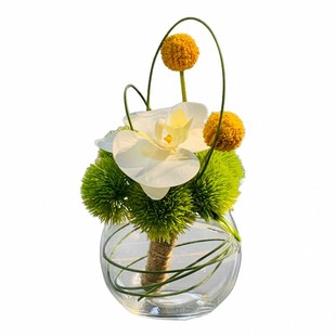 现代简约花艺餐桌样板间酒店仿真花卫生间茶几会所洽谈桌花摆件