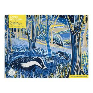 【现货】拼图1000片:安妮苏丹:月光觅食 Puzzle Annie Soudain:Foraging by Moonlight 火焰树flametree益智拼图书籍原版艺术装饰