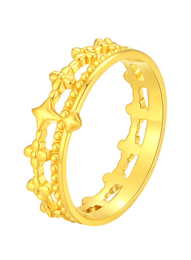 vana女足金999皇冠戒指