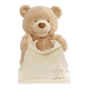 Baby Gund躲猫猫小熊婴儿玩具peekaboo遮脸儿童毛绒玩偶安抚公仔