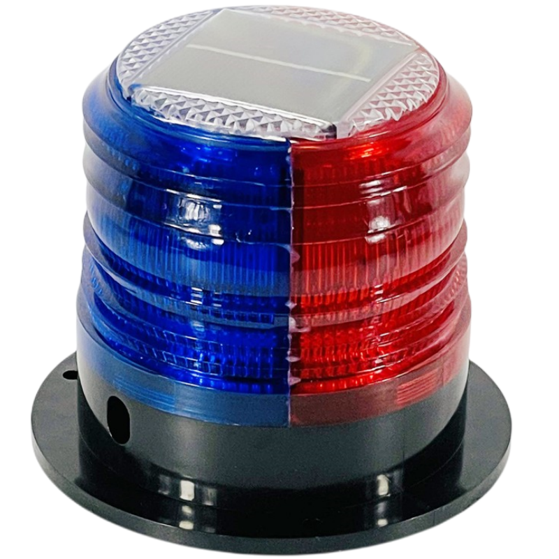 夜间防水红蓝汽车太阳能警示爆闪灯led货车用太阳能爆闪灯防追尾