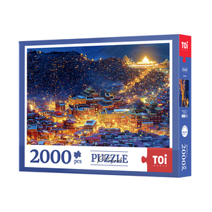 TOI图益潮玩拼图成人版2000片减压解闷高难度手工玩具夜伴色达