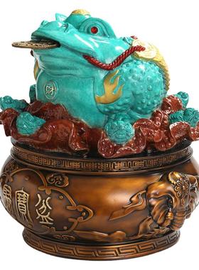 周语资堂百财金蟾工艺品客厅摆件