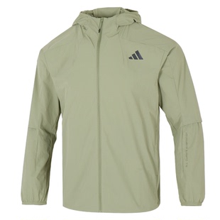 Adidas阿迪达斯男外套防晒皮肤衣春夏户外运动休闲连帽夹克KB5158