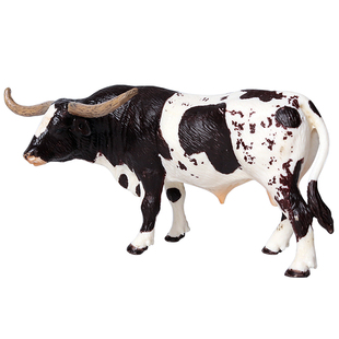 林畅模玩儿童动物玩具德克萨斯长角牛模型仿真牛家畜套装男孩认知