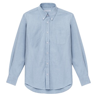 CULTUM ROWING CLUB 水洗牛津纺纽扣领长袖衬衫男IVY全棉休闲衬衣