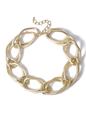 链条几何双扣ins风朋克风项饰