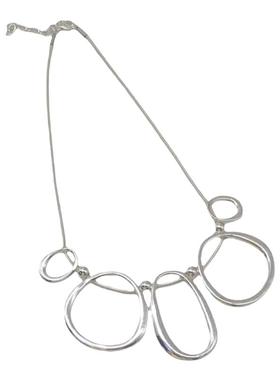 夸张欧美气质几何圆环百搭锁骨链