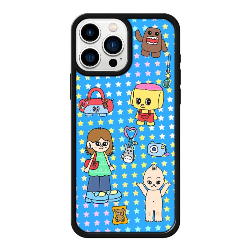 玩壳总动员 原创滴胶古早玩具适用iPhone17promax手机壳格子黑边苹果16pro可爱15小众14防摔13