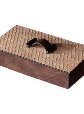 中古风玄关台桌面美学陈列软装搭配创意收纳盒装饰盒子摆件高级感