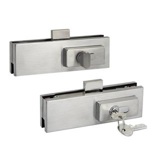 玻璃门地锁钢化门无框门通用型地弹簧门锁夹商铺办公室地锁插销锁