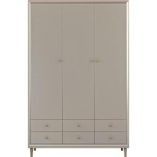 英范美式轻奢实木三门衣柜主卧家用现代简约小户型卧室收纳大衣柜