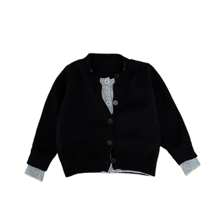 男宝宝春秋款韩版休闲假两件毛衣婴儿洋气保暖针织衫男童时髦上衣