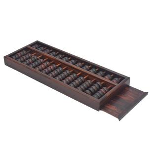 老红木算盘大红酸枝全实木手工榫卯结构复古算盘摆件开业送礼