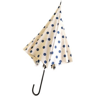 MISTELLA日系大波点黑白圆点半自动超轻长柄伞晴雨伞直柄伞小清新