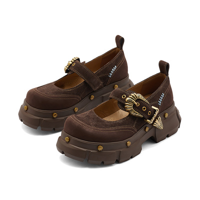 SugarSu酥履复古厚底玛丽珍鞋