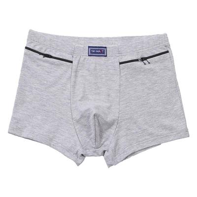 男士内裤纯棉安全口袋拉链透气