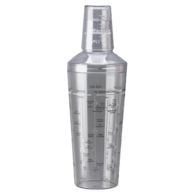 三段波士顿调酒器PC雪克杯树脂摇摇杯鸡尾酒调酒耐摔带刻度雪克壶