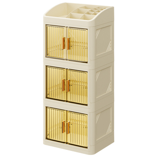 桌面化妆品收纳盒口红面膜收纳柜子多层梳妆台洗手台护肤品置物架