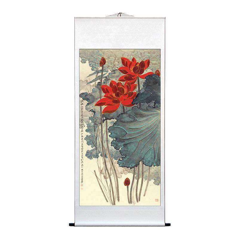 玄关挂画水墨画国画卷轴
