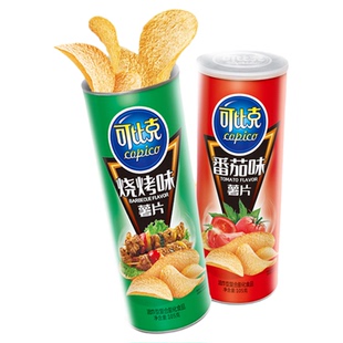 可比克薯片烧烤番茄味105g*2罐