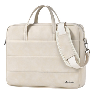 新款加厚减震棉手提包斜挎包单肩包电脑包15.6英寸适用联想苹果华为笔记本air15pro16 M4M5防刮耐磨防泼防污