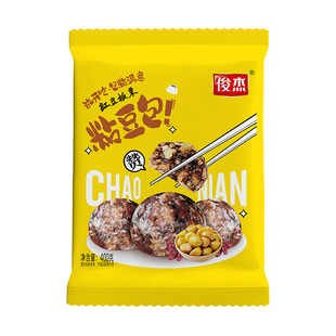俊杰粘豆包粗粮纯手工正宗东北老式五谷杂粮沾豆包健身代餐400g