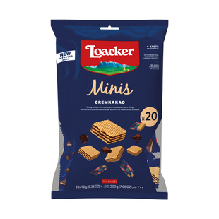 Loacker莱家进口威化饼干迷你独立小包装休闲巧克力夹心儿童零食