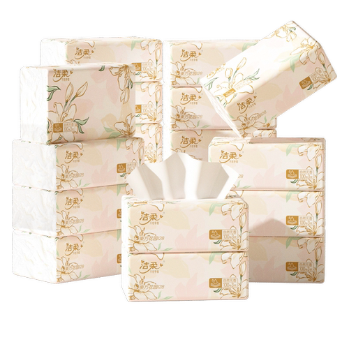 洁柔抽纸东方花园无香纸巾餐巾纸3层20包擦手纸家用整箱实惠装