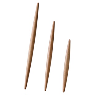 榉木两头尖擀面杖饺子皮专用擀面厨房包饺子烘工具实用锥形圆木棒