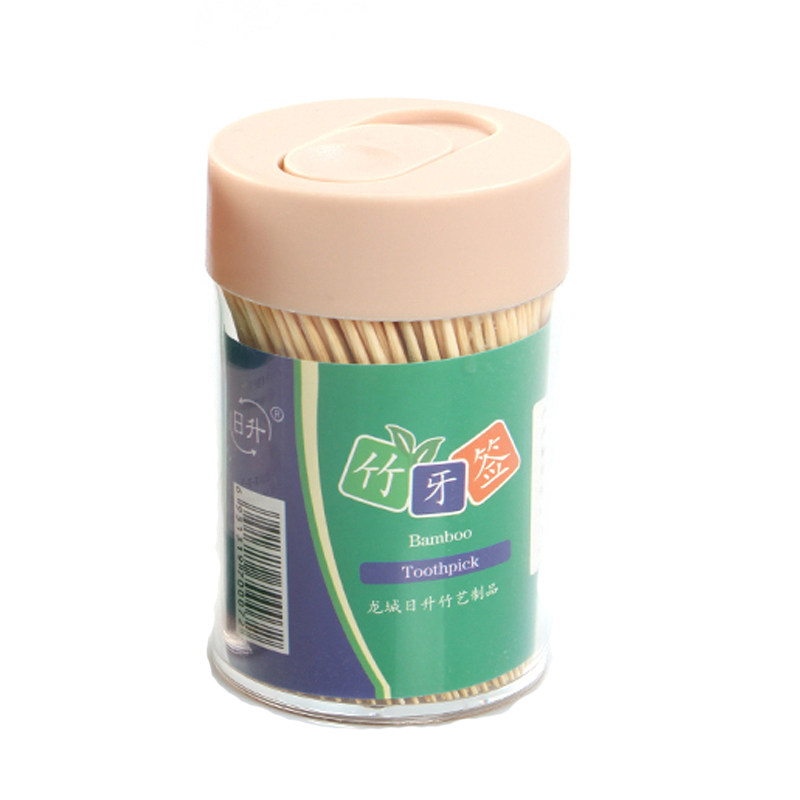 一次性牙签盒装家用高档原竹